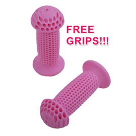 Ammaco Girls Pink Bike Accessories Pack Dolly Seat, Bow Basket, Tassels & Free Grips Girly Pack