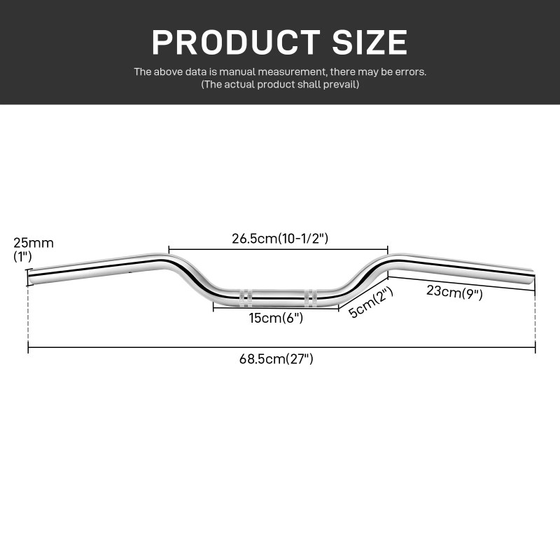 KEEPDSGN Chrome Motorcycle 25mm Handlebars Tracker Drag Bars For Honda