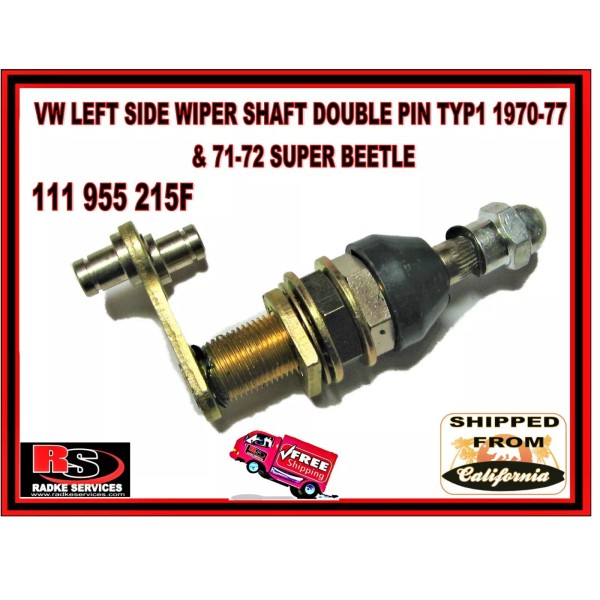 PPI VW LEFT SIDE WIPER SHAFT DOUBLE PIN TYP1 1970-77