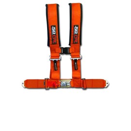 50 Caliber Racing 4 Point Harness with 3" Straps - Orange - for Cars, Trucks, Offroad Vehicles, UTV, SXS, Sand Rails, Dune Buggies, and More! [6010]