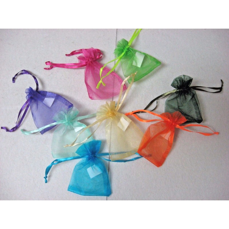 LOT 30 sheer organza mesh drawstring GIFT bags * 2x3