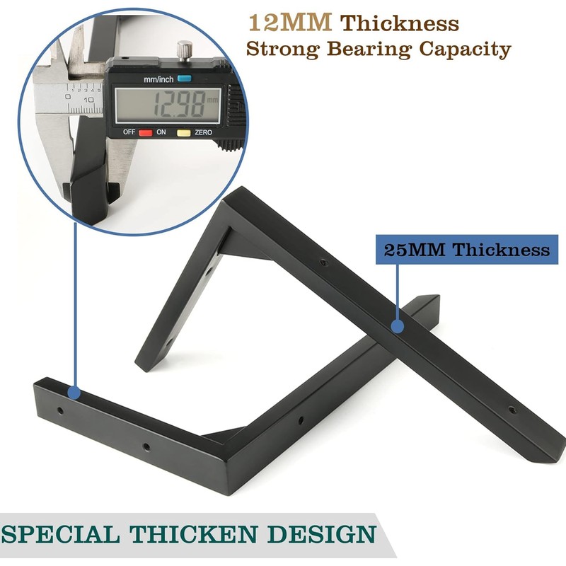 Mooche 25 cm L Shelf Brackets, Pack of 2 Shelf