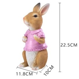 LEVSON Easter Bunny Garden Ornament, Outdoor Decoration for Garden, For Woman Man,Funny Animal Figurine,Easter Yard Patio Signs for Spring Celebrationst (22.5 * 10 * 11.8CM)