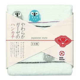 日繊商工 japanese style 福ふくろう ハンカチ JS-3585