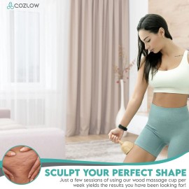 COZLOW Wood Therapy Massage Cup - Maderoterapia Massager for Body Sculpting, ...