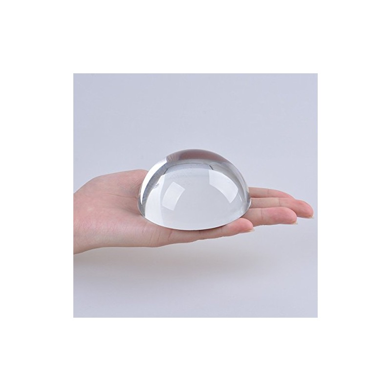 LONGWIN Crystal Dome Magnifier/Paperweight Reading Magnifying Glass-3.1 Inch