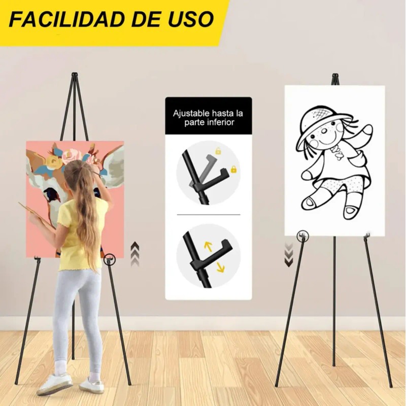 Caballete Plegable Instantáneo De 169cm Portátil Arte Pintar