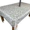 Karina Home Outdoor Garden Tablecloth with Parasol Umbrella Hole Sage