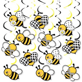 Bumble Bee Hanging Swirls Bumble Bee Baby Shower Birthday Party Decorations for Kids Birthday Bee Day Classroom Decor