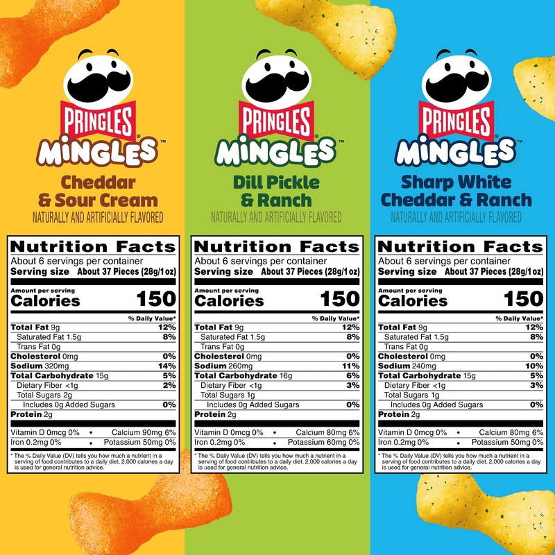 Pringles Mingles Puffed Snacks, Variety Pack, Cheese Puffs, Salty Snacks