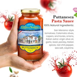 Chef Pèpe's Little Napoli Puttanesca Sauce - Premium Pasta Sauce made with San Marzano Style Tomatoes and No Preservatives - 3 Pack
