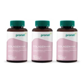 Kit 3 Piezas Suplemento Colágeno Hidrolizado +ha 120 Caps Sin Sabor
