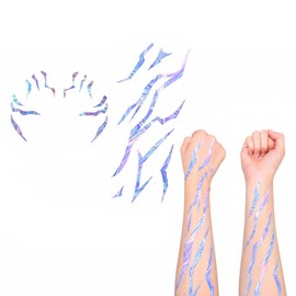 18 Dark Fantasy Demon Mark Temporary Tattoos, Mystic Rune Symbol Makeup Stickers for Face & Forearm - Unique Large Design, Perfect for Halloween, Cosplay, Parties, and Photo Shoots