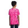 Port & Company Boys' Essential Tie Dye Tee XS Pink