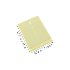 Operitacx Pack of 10 transparent plastic file folders, document organiser box, A4, transparent accordion folder with closure for storage of office and