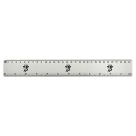 'Cow Chef' 30cm (12 Inch) White Plastic Ruler (RL00087316)