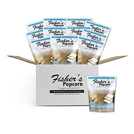 Fisher's Popcorn | White Cheddar Flavor | 0.5oz Bag | 12-Pack