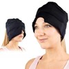 Cooling gel compress cap Multi-functional ice cap Gel head cover Cold and hot compress pack Cold sensation head and face cold compress pack black