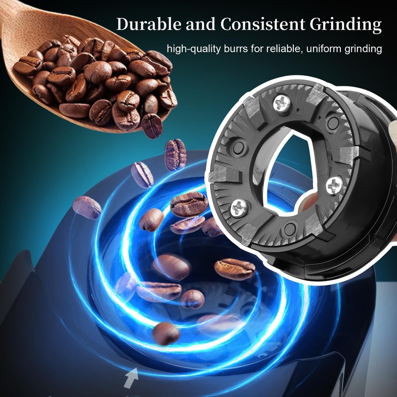 Wancle 28-Setting Burr Coffee Grinder, Precise Grinding with 2-12 Cup