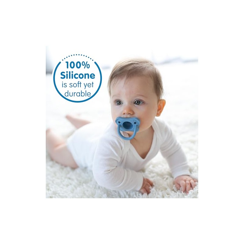Dr. Brown's HappyPaci - Chupete para bebé, azul, azul claro,