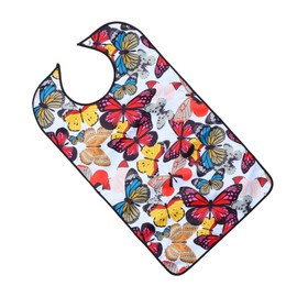 Gogogmee Bib for the Elderly, Clothing Protection for Seniors, Dining Apron, Food Bib, Aid Apron for Adults, Washable Bib Protector Bib for Adults