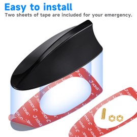 Eightwood Shark Fin Car Antenna, Universal Car Antenna Car Radio Amplifier Short Car Antenna Height 6 cm