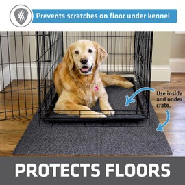 Drymate Premium Dog Crate Mat Liner, Absorbent, Waterproof, Non-Slip, Washable Puppy Pee Pad for Kennel Training - Use Under Pet Cage to Protect Floors, Cut to Fit Design (USA Made) (Dgrey)(30”x45”)