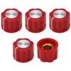6.4mm Round Hole Small Fluted Silver Cap Retro Style Amplifier/Instrument