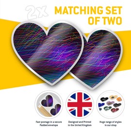 2 x Heart Stickers 7.5 cm - Neon Light Art Photography Fun Decals for Laptops,Tablets,Luggage,Scrap Booking,Fridges, #45846