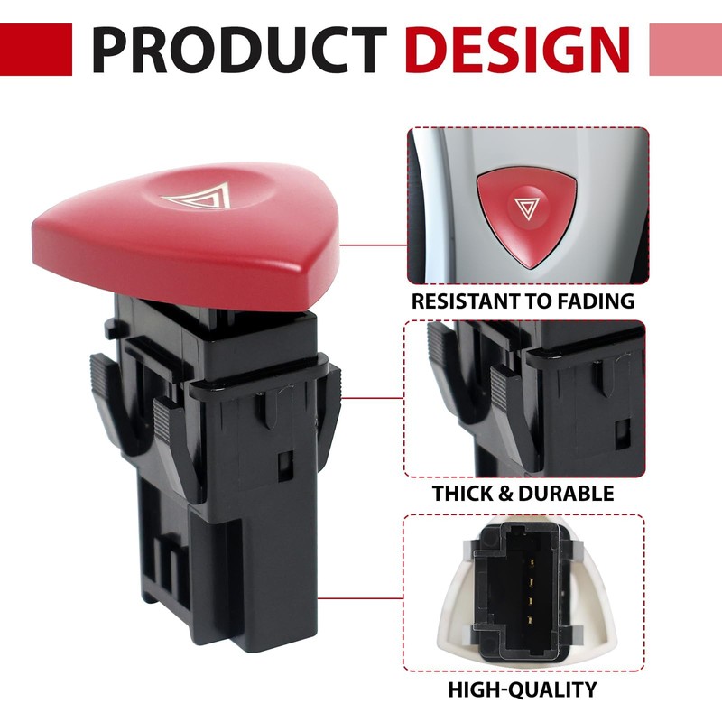 4-pin hazard switch, warning light switch, warning light switch, hazard