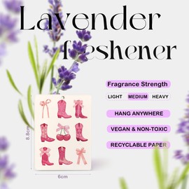 ZFQ Cute Pink Western Car Air Freshener, Coquette Preppy Pink Cowgirl Boots Air Freshener Hanging 3 Pcs for Cars Closet Drawer or Books, Cute Western Car Accessories Mirror Decor for Women