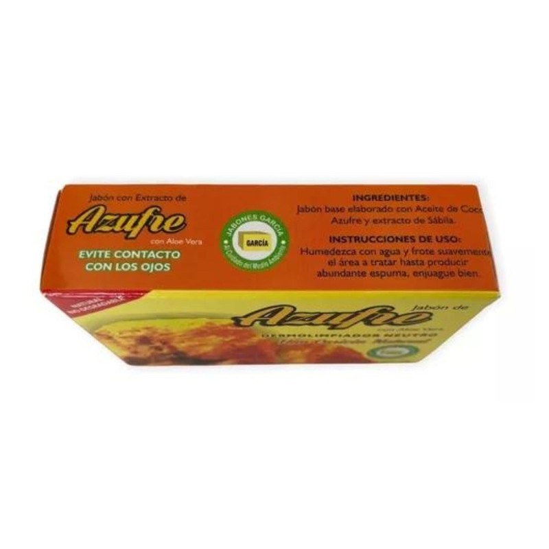 Jabón García Azufre Aloe Vera 5 Pz De 125g Ecológico