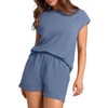 WIHOLL 2 Piece Sets for Women Summer Tops Short Sleeve
