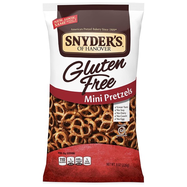 Snyder's of Hanover Gluten Free Mini Pretzels, 8 Oz