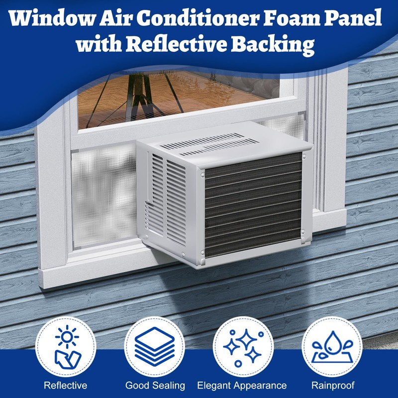 Wintcomfort Window Air Conditioner Insulated Foam Panels with Aluminum Foil,
