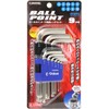 E-Value ELBW09NL Ball Point Hex Key Set, Standard, 9-Piece