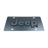 Jeep Black Outline Carbon Stainless Steel License Plate