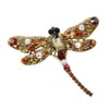 AOCHEE Multi-Colors Wing Dragonfly Brooch Pin Austrian Crystal Rhinestone Dragonfly
