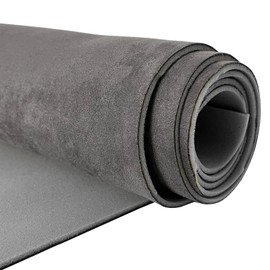 Halero 96“ × 60“ Dark Gray Car Suede Headliner Fabric with Foam Backing Material 1/9" 3mm Automotive Upholstery Liner for DIY Home Car Roof Trim Interior Replacement