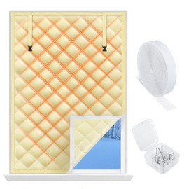 3 Layer 39" x 62" Thermal Insulated Window Cover,Oxford Windows Blanket Curtains Winterizing Kit Window Insulation for Winter Keeping Warm