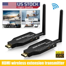 50m Wireless HDMI Extender PC To TV Display Video Transmitter And Receiver US