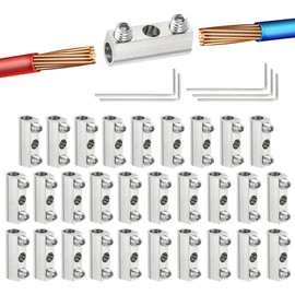 PATIKIL Steel Wire Rope Cable Clamp, 6 Pack M3 Wire Rope Clips 3.3mm Line Hole with End Screw Stopper and Wrench Silver Tone