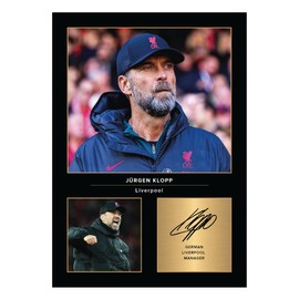 Icons Wall Art Jürgen Klopp Signed A4 Printed Photo Picture Display Gift For Liverpool Fans Digitally Reproduced Signature Unframed
