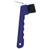 Durable Purple Horse Hoof Pick & Brush with Wave Grip