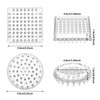 JJUNW 32Pcs Carpet Protector, Spiked Plastic Caster Cups Clear Round