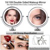 JANEEVA 8" Wall Mounted Lighted Makeup Mirror,Rechargeable Double Sided 1X/10X