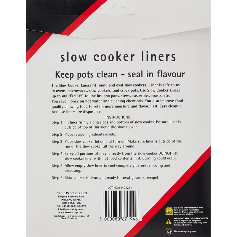 Slow Cooker Liners - 5 Pack