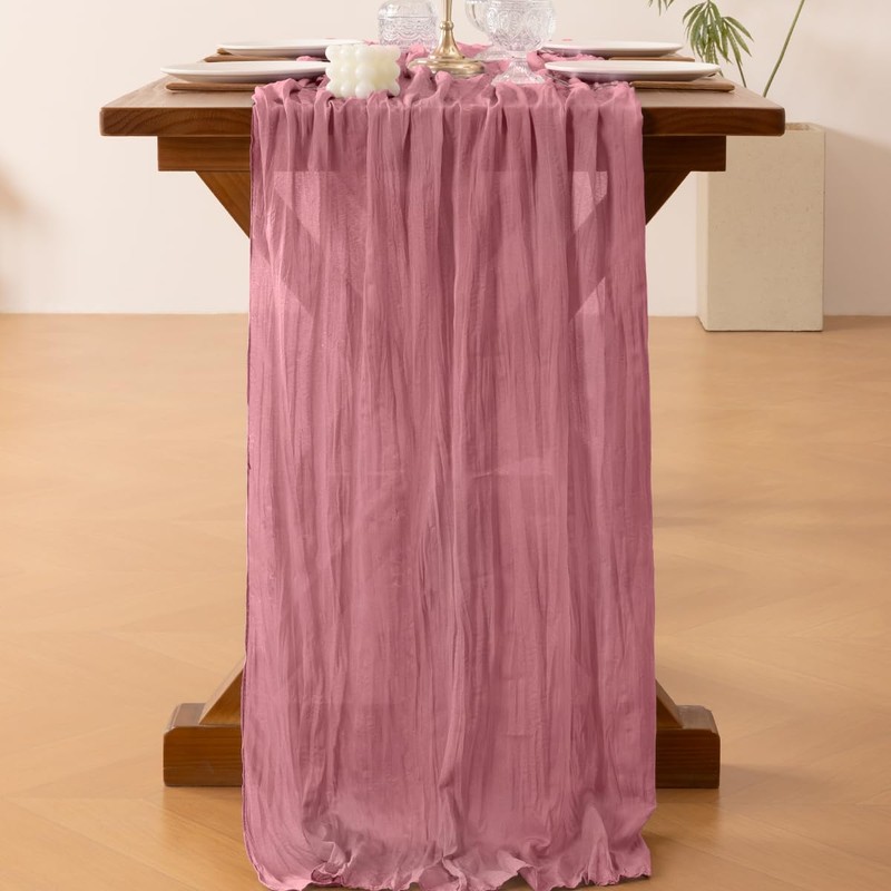 Socomi Fall Thanksgiving Table Runner Cheesecloth Table Runner 120 inch