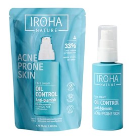 IROHA NATURE - Oil Control Cream with Salicylic Acid, Zinc PCA and Niacinamide | Acne Trend Face Cream | Reduces Pimples and Moisture | 94% Natural Ingredients
