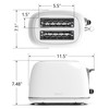 Toaster 2 slice,Retro Stainless Steel Toaster with 6 Settings, 1.5